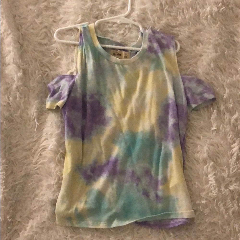 water color cold shoulder tee